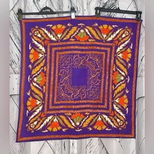 Axcess 100% cotton floral & geometric scarf Made in Italy